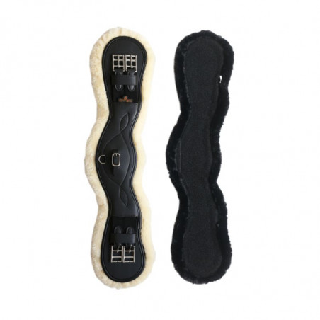 Sangle anatomique courte dressage mouton Kentucky noir - Le  Paturon