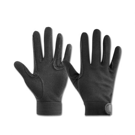 Gants d’équitation coton Elt noir - Le Paturon