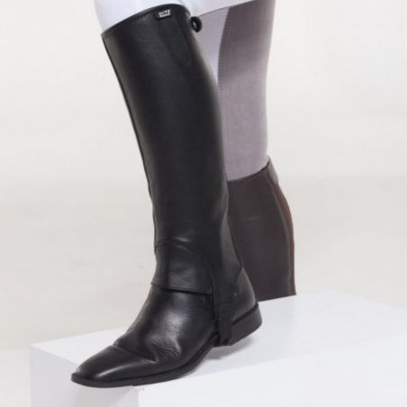 Mini-chaps équitation Exclusive élastique et cuir synthétique ELT - Le Paturon