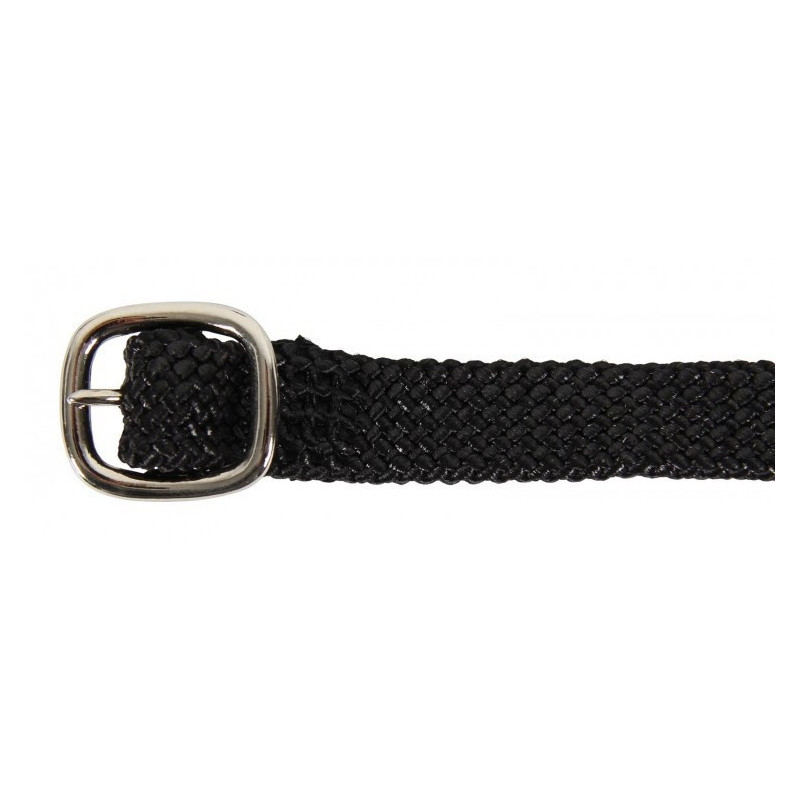 Lanières éperons équitation Waldhausen nylon tressé argent - Le Paturon