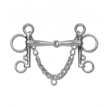 Mors Pelham Waldhausen cheval inox massif - Le Paturon