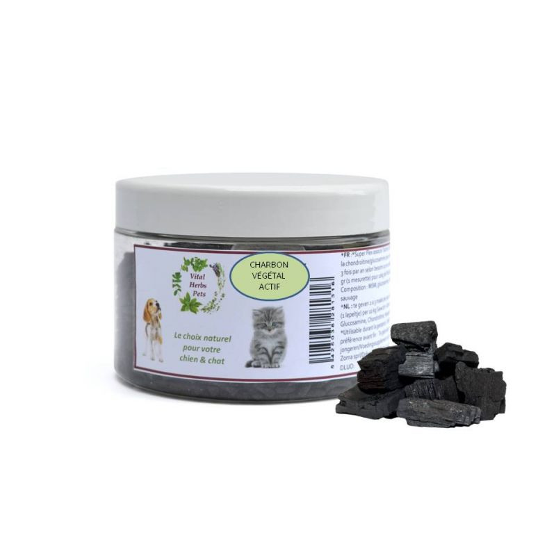 Drainant chiens et chats Charbon et Argile naturels Vital Herbs - Le Paturon