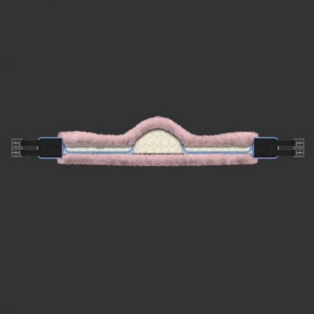 Sangle courte Mattes personnalisable asymétrique cheval doublée mouton - Le Paturon