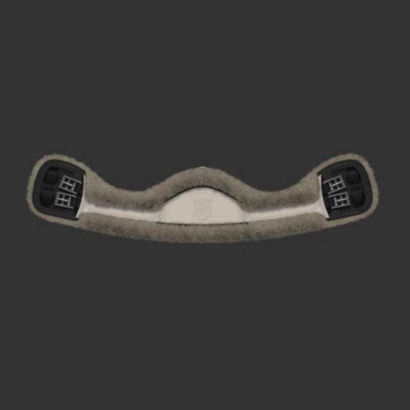 Sangle courte Mattes personnalisable Demi-Lune SLIM LINE cheval doublée mouton - Le Paturon