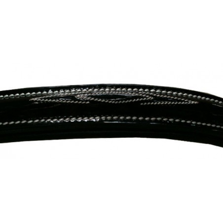 Bridon cheval Cavalhorse muserolle combinée cuir laqué - Le Paturon