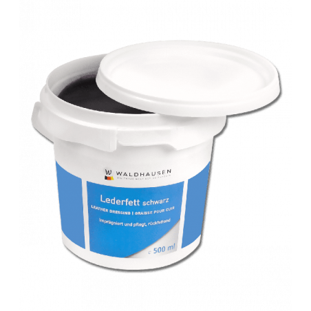 Graisse Nourrissante Pour Cuir EFFAX Couleur Noire - Pot De 500 Ml, Fabriqué En Allemagne