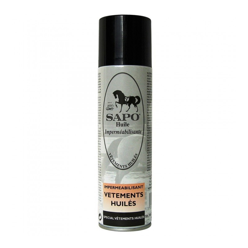 Huile imperméabilisante Sapo vêtements huilés spray 250ml - Le Paturon