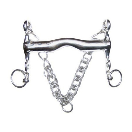 Mors De Bride Weymouth Pour Cheval - INOX (acier Inoxydable) - Port Fixe 18 Mm - Taille 11,5 à 15,5 Cm
