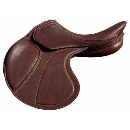 Selle cheval CSO Closer Contact doublée arcade arçon ajustable chêne - Le Paturon