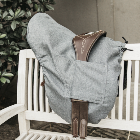 Housse selle Kentucky matelassée gris - Le Paturon