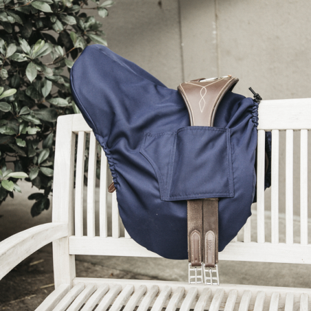 Housse selle Kentucky matelassée marine - Le Paturon