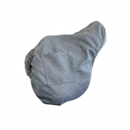 Housse selle Kentucky matelassée gris - Le Paturon