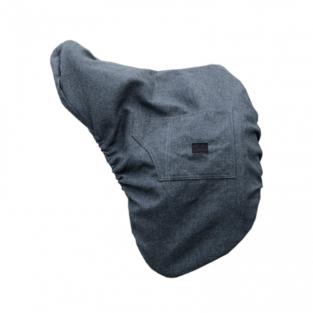 Housse selle Kentucky matelassée gris - Le Paturon