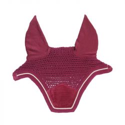 Bonnet anti-mouche cheval Wellington Velvet Kentucky fuschia - Le Paturon
