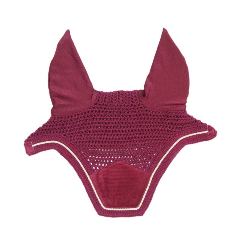 Bonnet anti-mouche cheval Wellington Velvet Kentucky fuschia - Le Paturon