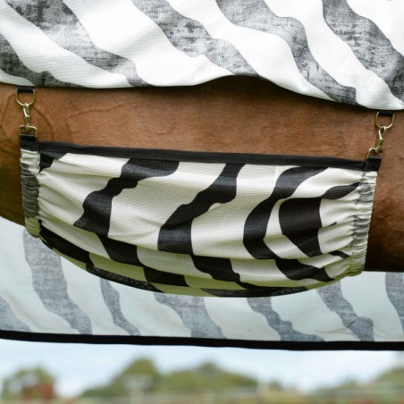 Couverture anti-mouche cheval Bucas Buzz Off Zebra couvre-cou amovible - Le Paturon