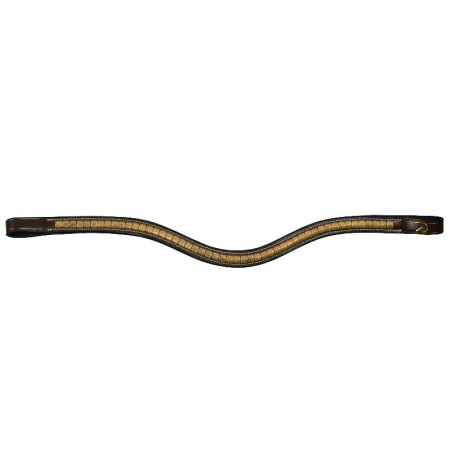 Frontal cheval Dy'on Collection courbé Clincher laiton noisette - Le Paturon