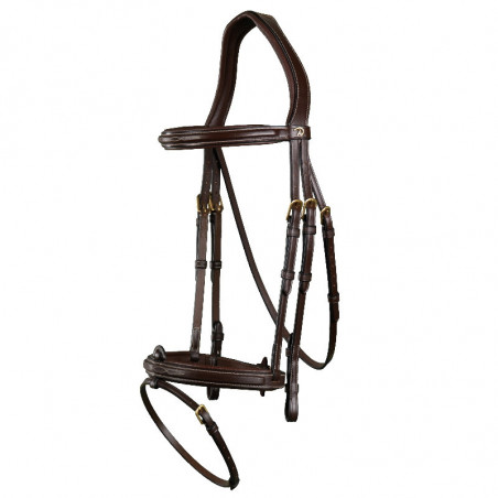 Bridon Dy'on cheval muserolle combinée D Collection noisette - Le Paturon