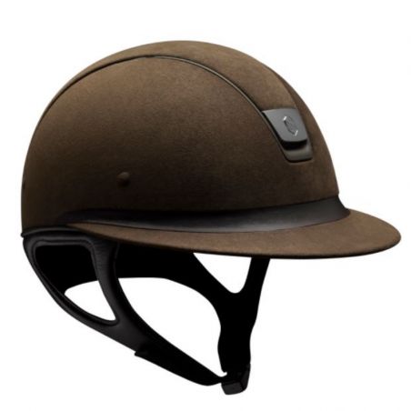 Casque Samshield Miss Shield Premium liseré de couleur chocolat - Le Paturon