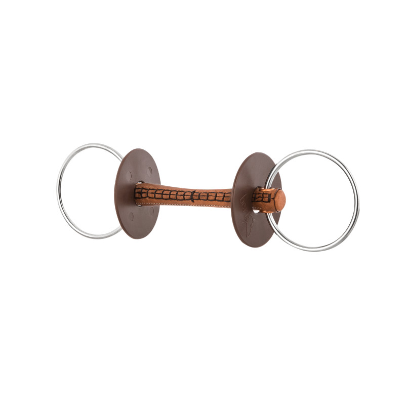 Mors Beris cuir doux anneaux 7,5cm - Le Paturon