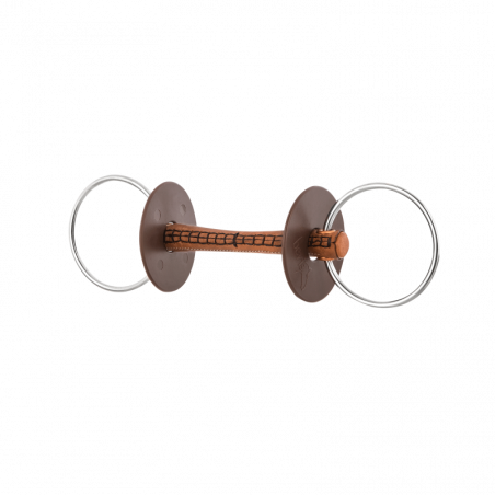 Mors Beris cuir doux anneaux 7,5cm - Le Paturon