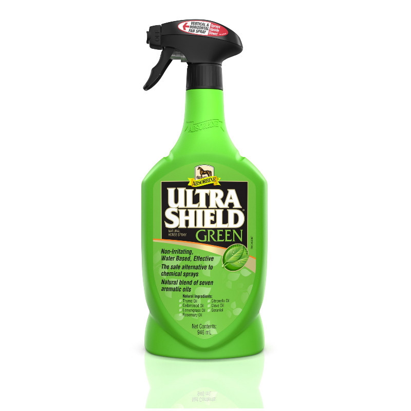 Ultrashield Green Absorbine spray anti-mouche cheval 946ml - Le Paturon