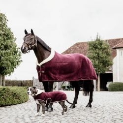 Couverture polaire Show Rug Heavy Kentucky Horsewear bordeaux - Le Paturon