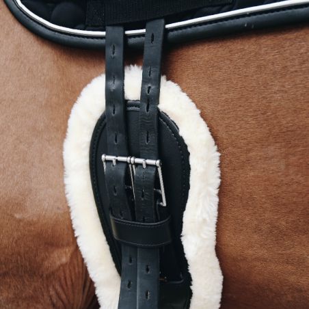 Sangle anatomique courte dressage mouton Kentucky noir - Le  Paturon