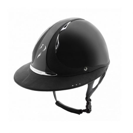 Casque Antarès Vernis Premium Eclipse Strass équitation gris - Le Paturon