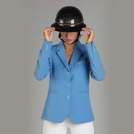 Veste de concours GPA Naska unie équitation bleu clair - Le Paturon