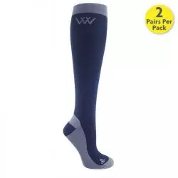 Chaussettes Woof Wear Competition équitation bambou lot 2 paires marine gris - Le Paturon