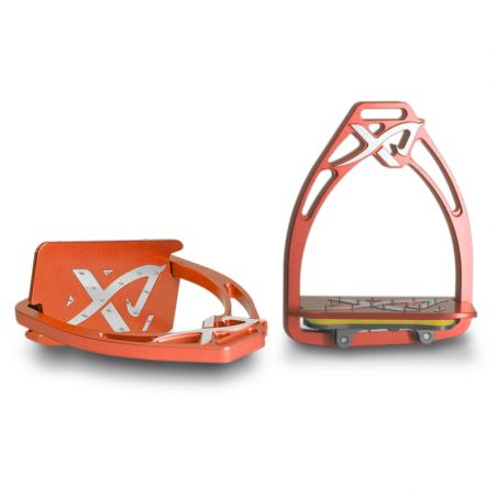 Etrier personnalisable Exalte Orienté équitation orange - Le Paturon