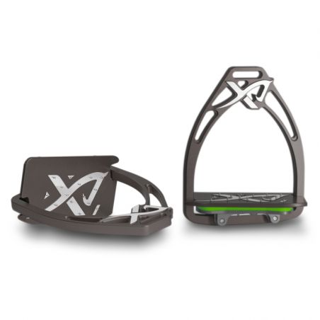 Etrier personnalisable Exalte Orienté équitation gris graphite - Le Paturon