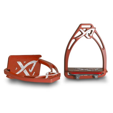 Etrier personnalisable Exalte Orienté équitation rouge cuivré - Le Paturon