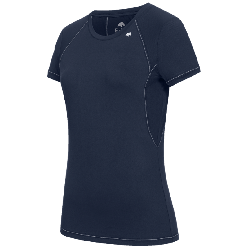 T-shirt Helsinki Elt femme équitation technique bleu nuit - Le Paturon