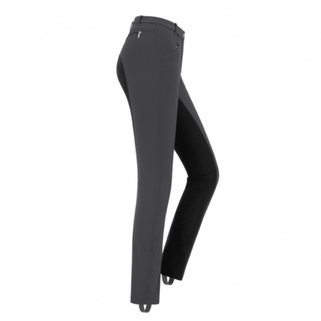 Pantalon Micro Jodhpur Elt fond peau femme équitation noir asphalte - Le Paturon