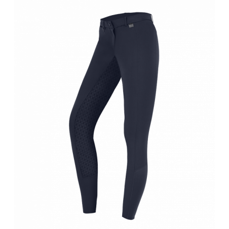 Pantalon Micro Sport Silikon Elt fond silicone femme équitation bleu nuit - Le Paturon