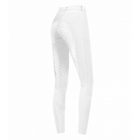Pantalon Micro Sport Silikon Elt fond silicone femme équitation blanc - Le Paturon