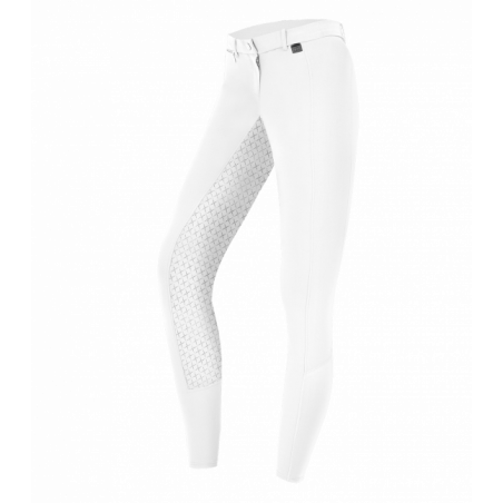 Pantalon Micro Sport Silikon Elt fond silicone femme équitation blanc - Le Paturon