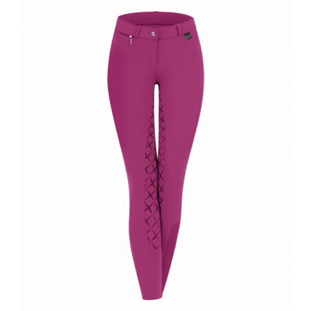 Pantalon Micro Sport Silikon Elt fond silicone femme équitation fuchsia - Le Paturon