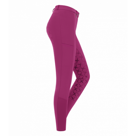 Pantalon Micro Sport Silikon Elt fond silicone femme équitation fuchsia - Le Paturon