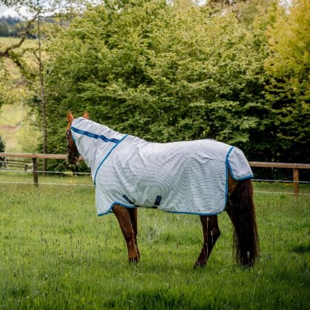 Couverture Aussie Anti-mouche Anti Uv cheval Amigo all rounder Horseware bleu - Le Paturon