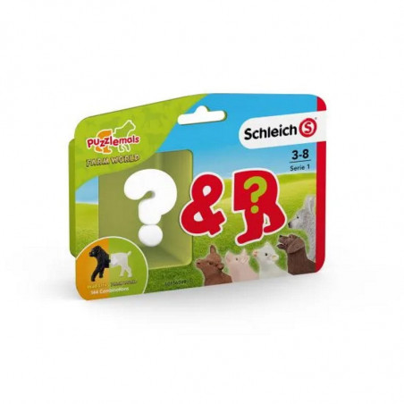 Figurine Schleich Puzzle Farm World Puzzlemals animaux à combiner - Le Paturon