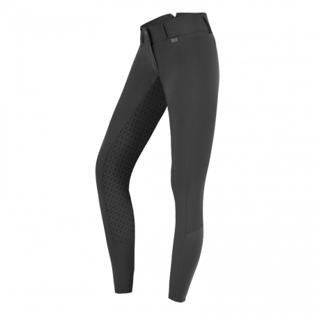 Pantalon Micro Sport Silikon Elt taille haute enfant équitation gris asphalte - Le Paturon