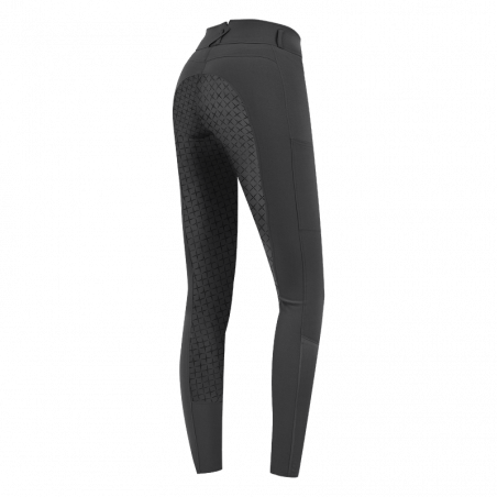 Pantalon Micro Sport Silikon Elt taille haute enfant équitation gris asphalte - Le Paturon