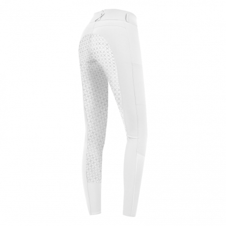 Pantalon Micro Sport Silikon Elt taille haute enfant équitation blanc - Le Paturon