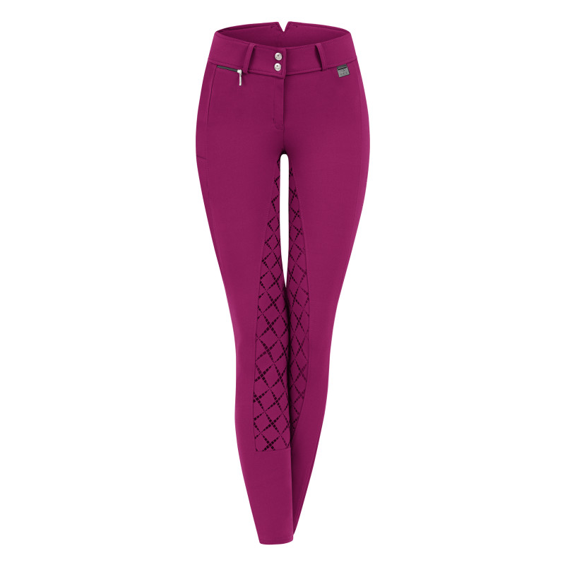 Pantalon Micro Sport Silikon Elt taille haute enfant équitation fuchsia - Le Paturon