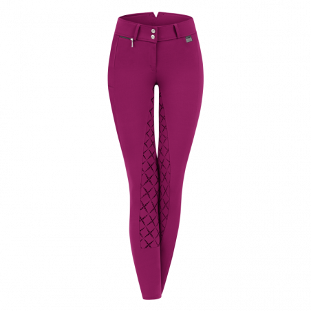 Pantalon Micro Sport Silikon Elt taille haute enfant équitation fuchsia - Le Paturon