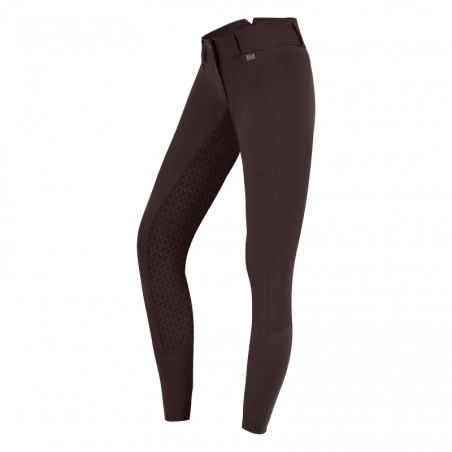 Pantalon Micro Sport Silikon Elt taille haute enfant équitation chocolat - Le Paturon