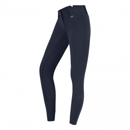 Pantalon Micro Sport Silikon Elt taille haute enfant équitation bleu nuit - Le Paturon